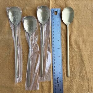 Gold Long Handled Soup Spoon